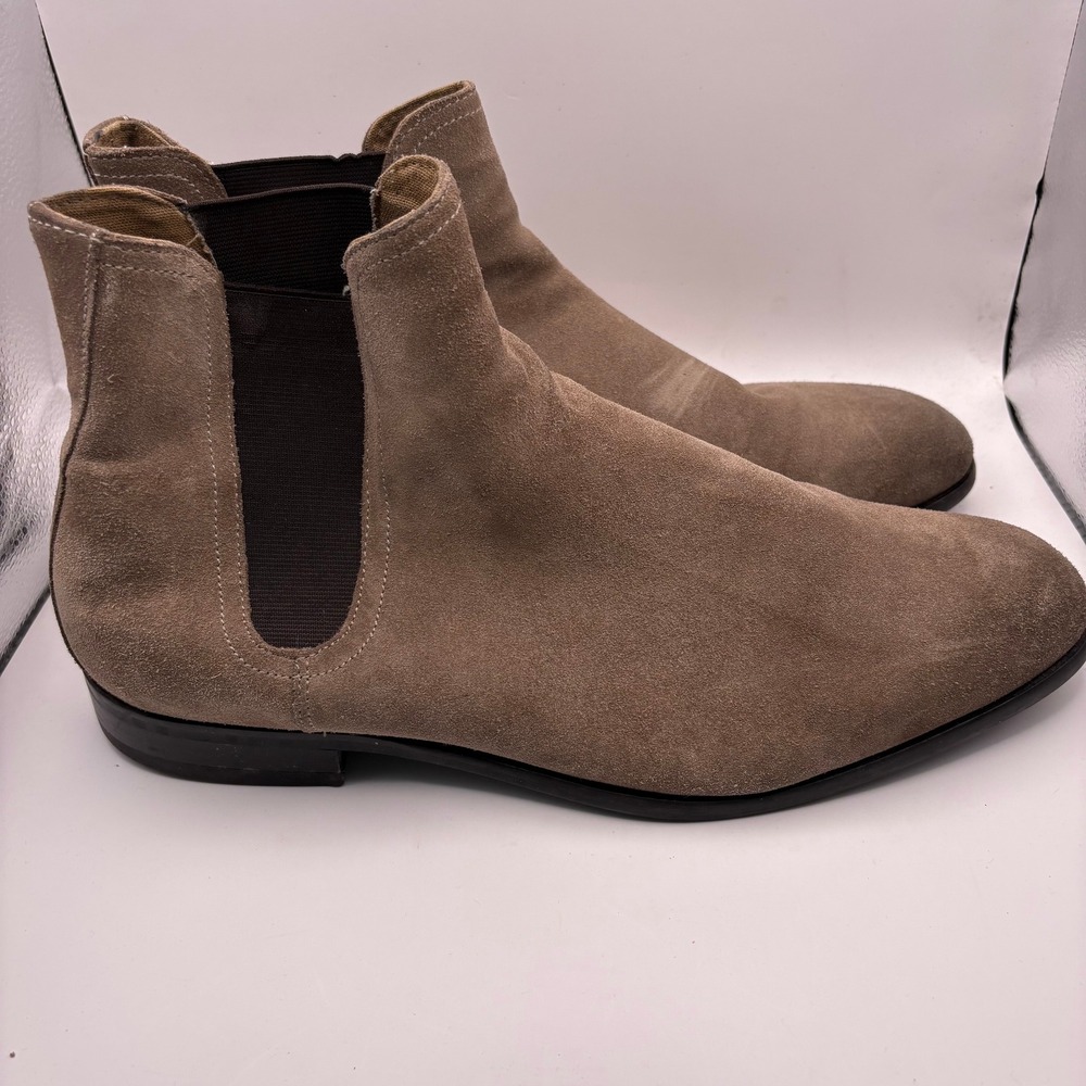 Aldo Lovewia Mens Tan Suede Chelsea Boots Size 12 Ankle Pull On Brown LOVEWIA-37